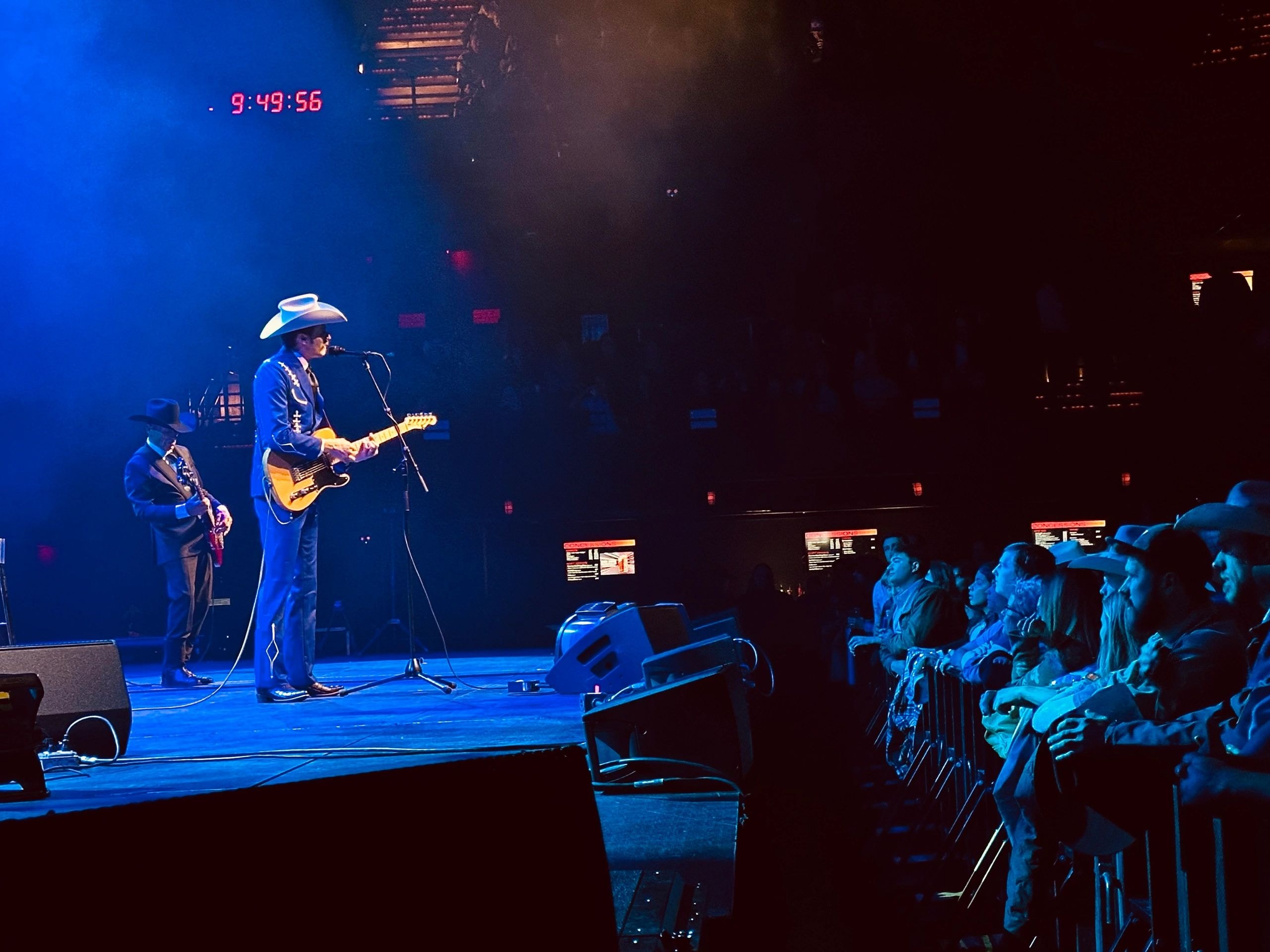 Jake Penrod performing live on stage with crowd