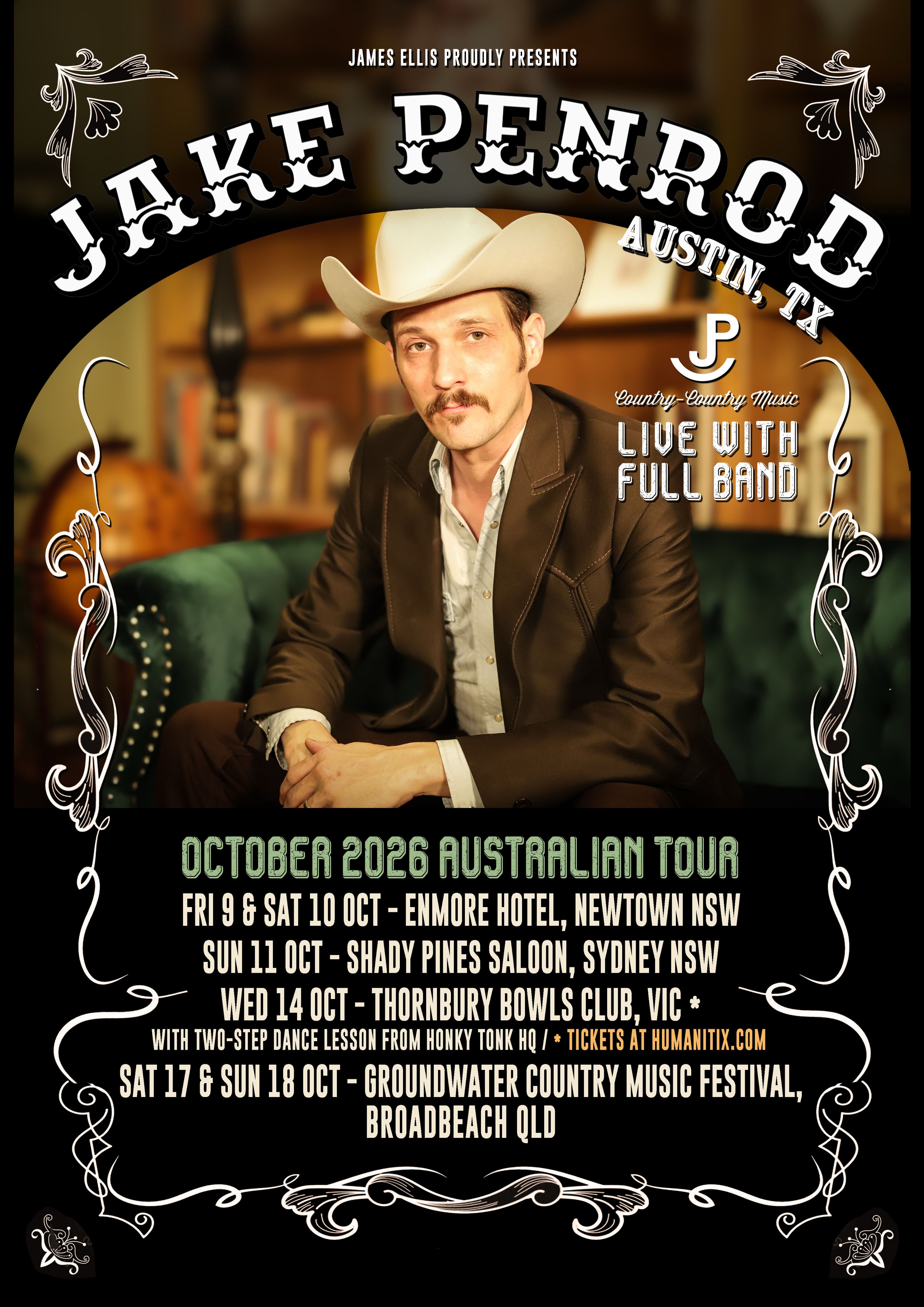 Jake Penrod October 2026 Australian Tour