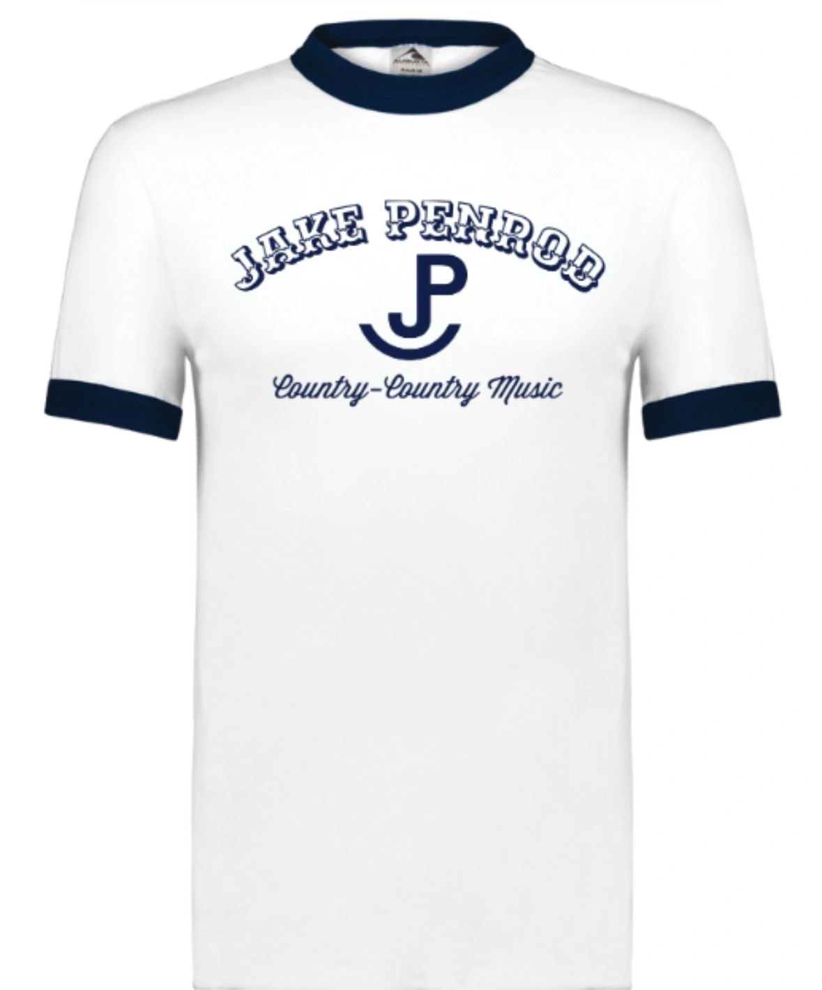 Jake Penrod ringer t-shirt white navy